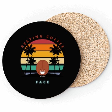 Discover "Resting Coffee Face" Funny Caffeine Lover Coasters
