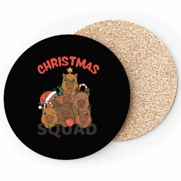 Discover Capybara Christmas Tree Christmas Squad Capybaras Coasters