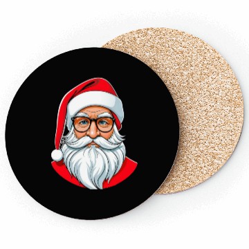 Discover Santa Claus Christmas Stickers Coasters