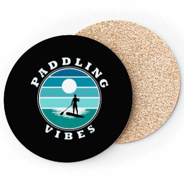 Discover Paddling Vibes - retro - Paddle Boarder Coasters