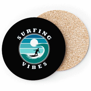 Discover Surfing Vibes – retro 2 - Surfer Coasters