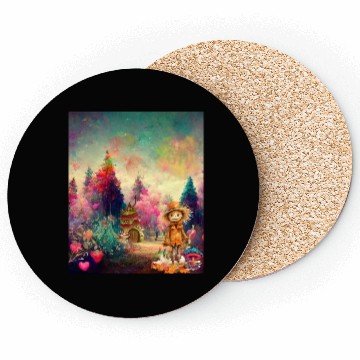 Discover "Enchanted Dreams - Psychedelic Autumn Forest" Coasters