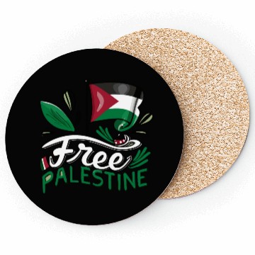 Discover I Love Free Palestine Flag Save Gaza Palestinian Coasters