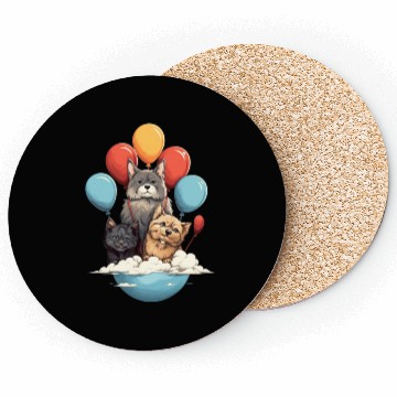 Discover Cats, Dogs & Balloons Coasters