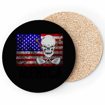 Discover Merica Golf Coasters
