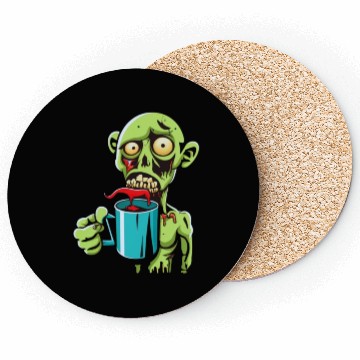 Discover green zombie Coasters