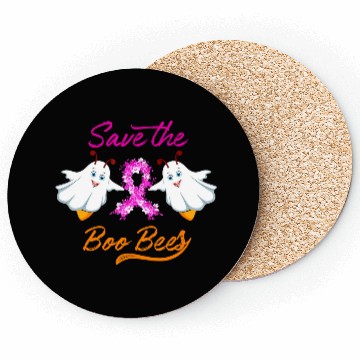 Discover Breast Cancer Halloween Save The Boo Bees Coasters