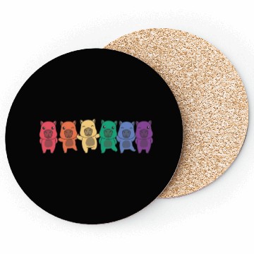 Discover Rainbow Capybara Flag Pride Lgbtq Cute Animals Coasters