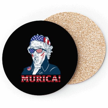 Discover Patriotic President Thomas Jefferson Murica Coasters