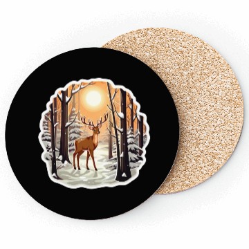 Discover Deer in Forest Coasters
