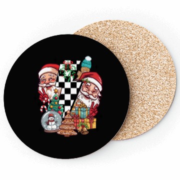 Discover Retro Christmas, Santa, Groovy, Disco Ball, Frosty Coasters