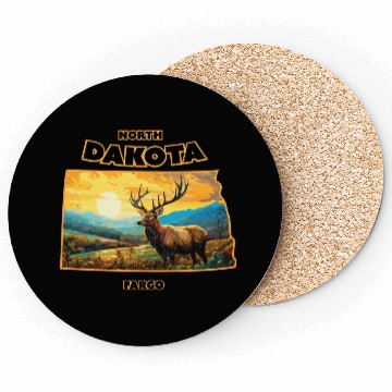 Discover North Dakota - Elk Coasters