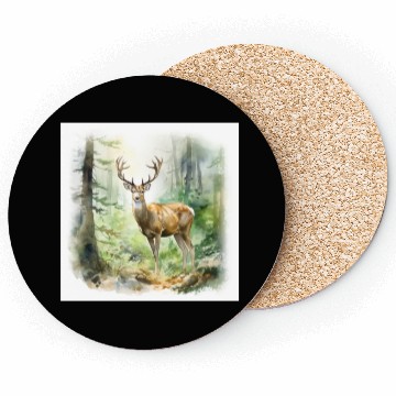 Discover Watercolor Deer Coasters