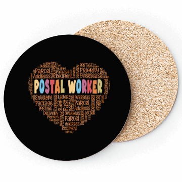 Discover Postal worker heart Coasters