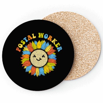 Discover Postal worker smile Coasters