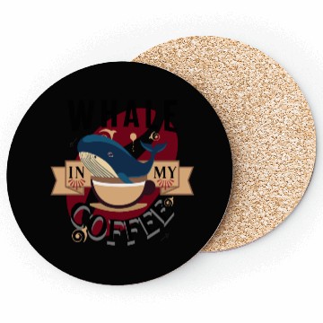 Discover Whale In My Coffee Coasters