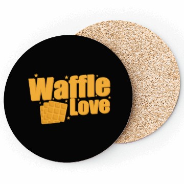 Discover Waffle Love Snack Pastry Baker Coasters