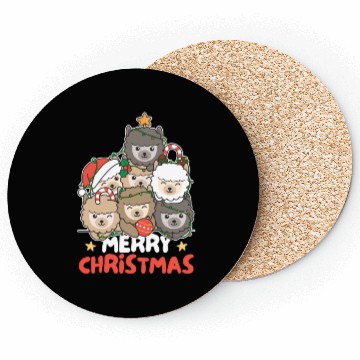 Discover Alpaca Christmas Tree Merry Christmas Coasters