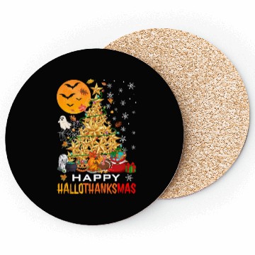Discover HAPPY HALLOTHANKSMAS CHRISTMAS THANKGIVING Coasters