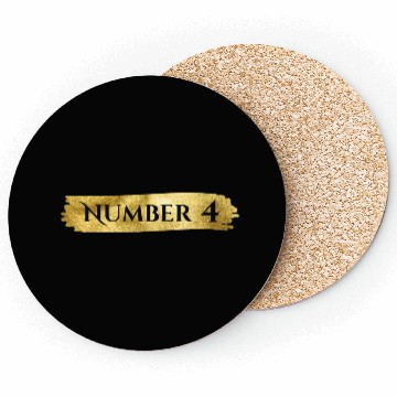 Discover Number 4 in Gold - Four Coasters