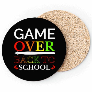 Discover Game Over Back To School Coasters