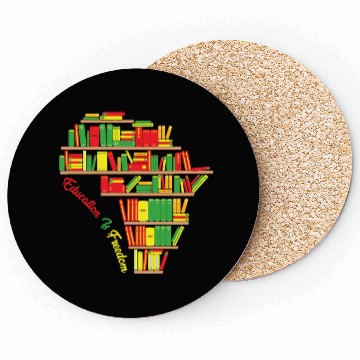 Discover Education Is Freedom Juneteenth Reading Book Lover Coasters