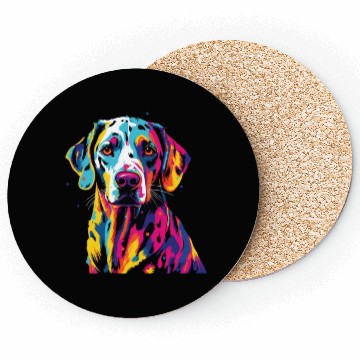 Discover Watercolor Colorful Dalmatian Coasters