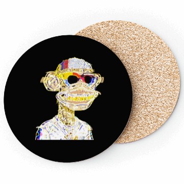 Discover NFT Casual monkey with tattoo Coasters