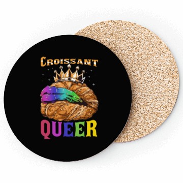 Discover Croissant Queer French Pastry Funny LGBTQ Coasters