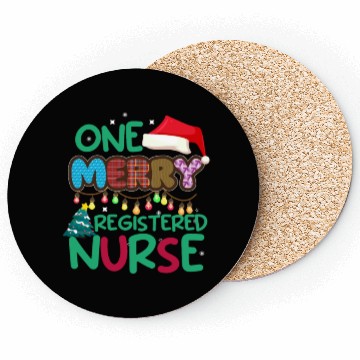 Discover One Merry Registered Nurse Christmas Coasters