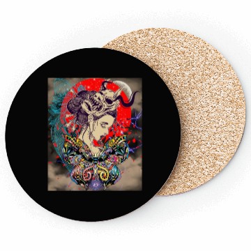 Discover Fusion Enigma - Skull, Wolf And Butterfly Coasters
