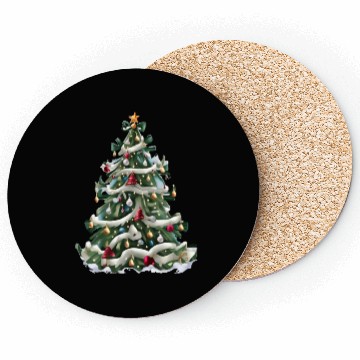 Discover Christmas tree7 Coasters