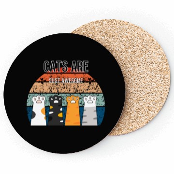 Discover Cat Paws Gift For Cat Lover Coasters