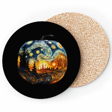 Discover Starry Starry Pumpkin Coasters