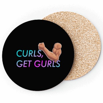 Discover CURLS GET GURLS GYM MUSCLE Coasters