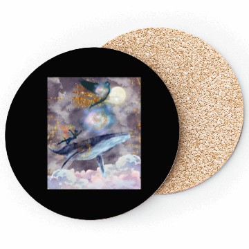 Discover Whale's Celestial Journey Coasters