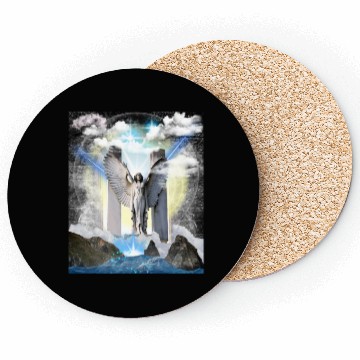 Discover Celestial Gateway - Angelic Serenity Coasters