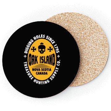 Discover Oak Island Nova Scotia Canada Digging Holes 1795 Coasters