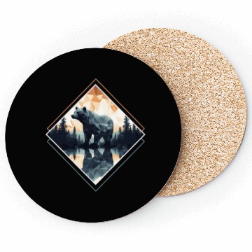 Discover Abstract bear in the mountains Coasters