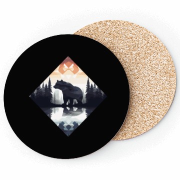 Discover Abstract bear in the mountains Coasters