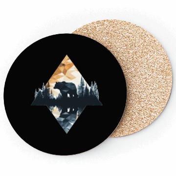 Discover Abstract bear in the mountains Coasters