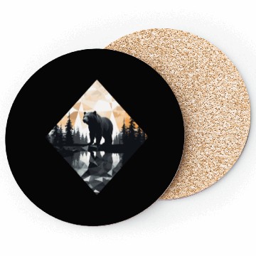 Discover Abstract bear in the mountains Coasters