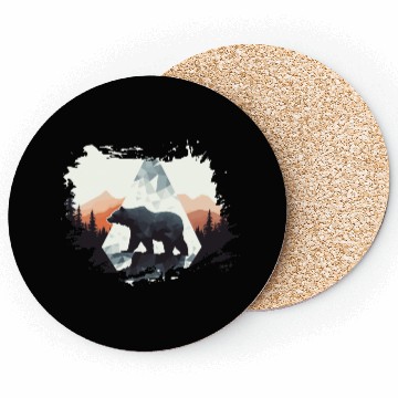 Discover Abstract bear in the mountains Coasters