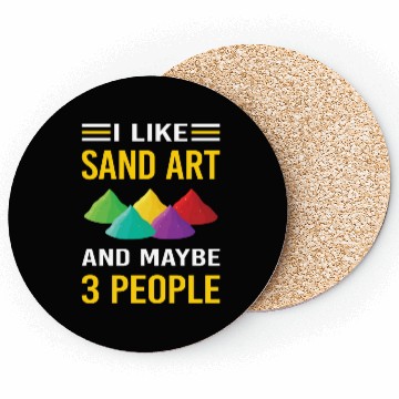 Discover 3 People Sand Art Coasters