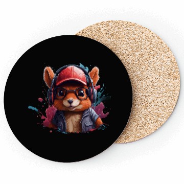 Discover squirrel animal art I cool cute squirrel Coasters