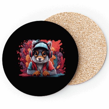 Discover squirrel animal art I cool cute squirrel Coasters