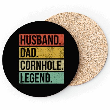 Discover Cornhole Vintage Husband Dad Legend Coasters