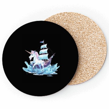 Discover Ice Sailing Unicorn Ice Sailor Ice Boating Coasters