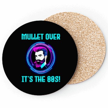 Discover Neon Retro Barber Shop Sign 80s Style Mullet Hair Coasters