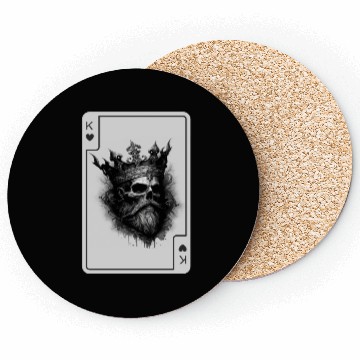 Discover King of Hearts Creepy Card Game Poker Coasters